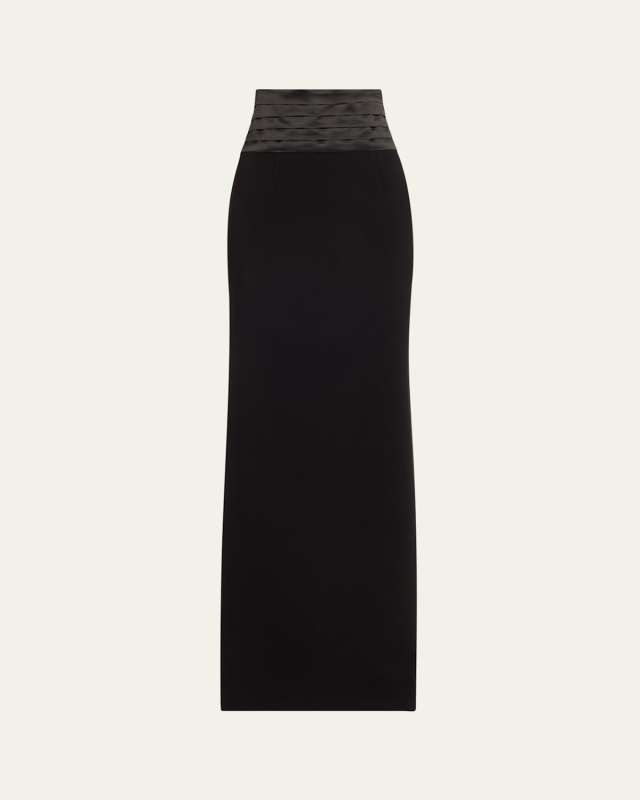 Long Cummberbund Evening Skirt